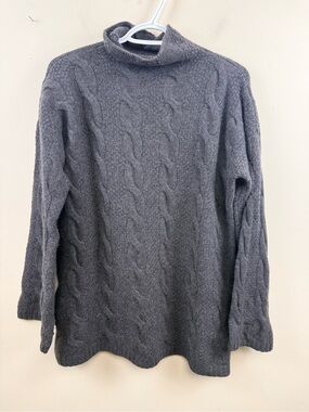 BRORA 100% Scottish cashmere cable knit high neck
